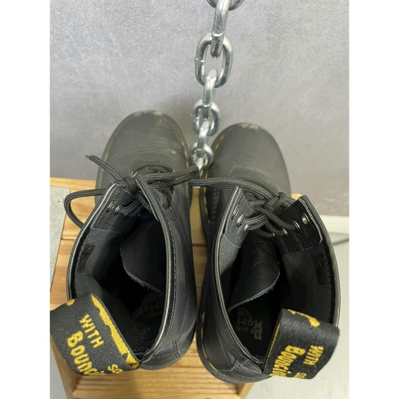 Black Leather Doc Martens 1460 high top combat boots UK 6‎ US 7 main image 6